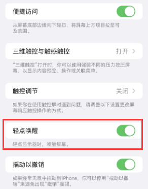 延庆苹果授权维修站分享iPhone轻点无法唤醒怎么办 